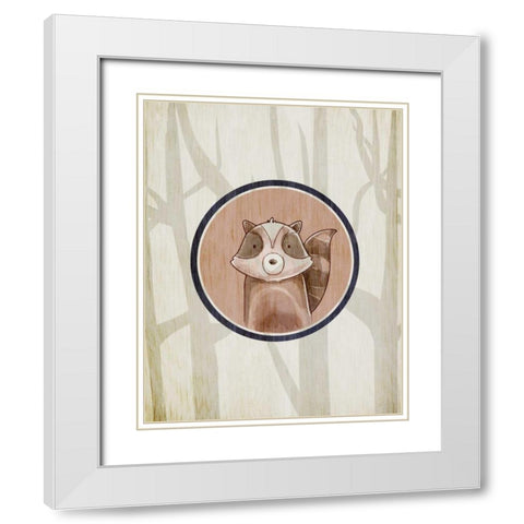 Forest Animals 1 White Modern Wood Framed Art Print with Double Matting by Allen, Kimberly