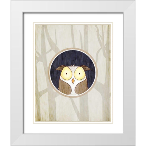 Forest Animals 2 White Modern Wood Framed Art Print with Double Matting by Allen, Kimberly