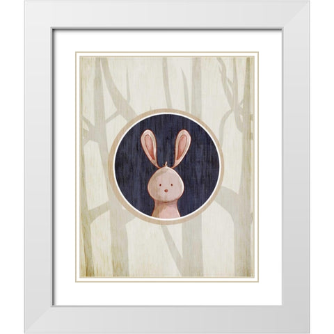 Forest Animals 4 White Modern Wood Framed Art Print with Double Matting by Allen, Kimberly