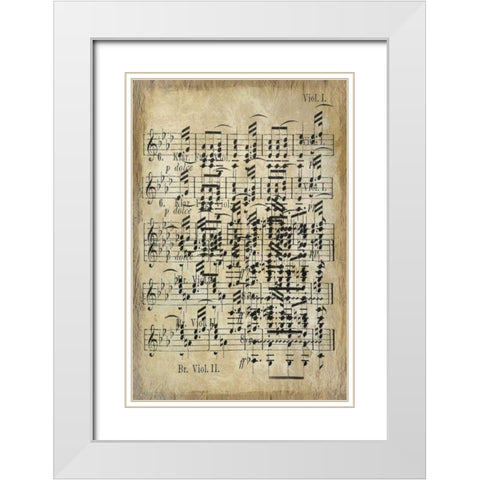 Notes 2 White Modern Wood Framed Art Print with Double Matting by Allen, Kimberly