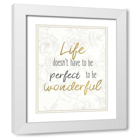 Perfect 1 White Modern Wood Framed Art Print with Double Matting by Allen, Kimberly