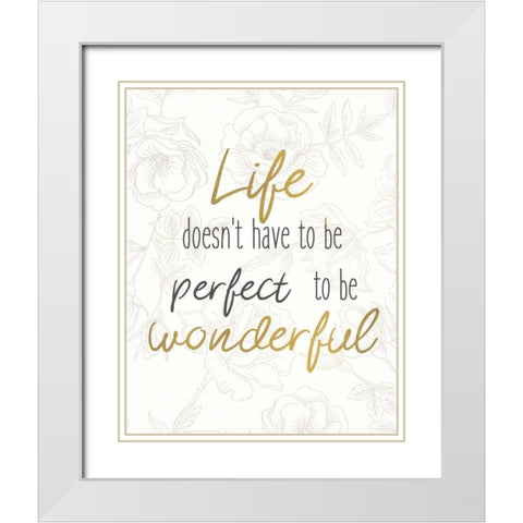 Perfect 1 White Modern Wood Framed Art Print with Double Matting by Allen, Kimberly