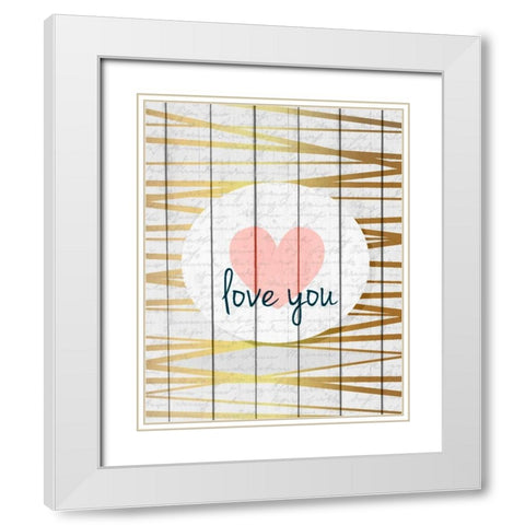 Be Mine 2 White Modern Wood Framed Art Print with Double Matting by Allen, Kimberly