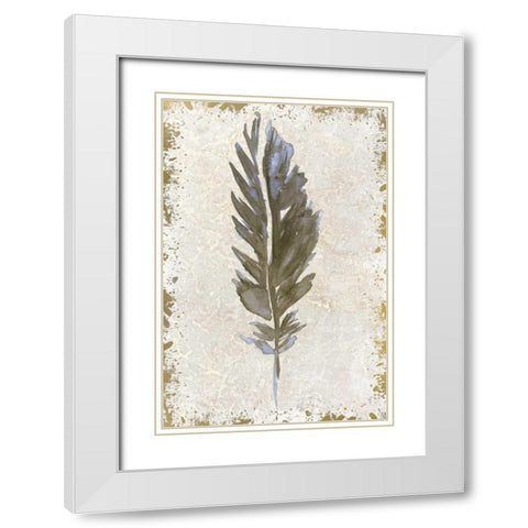 Feather Expression 1 White Modern Wood Framed Art Print with Double Matting by Allen, Kimberly