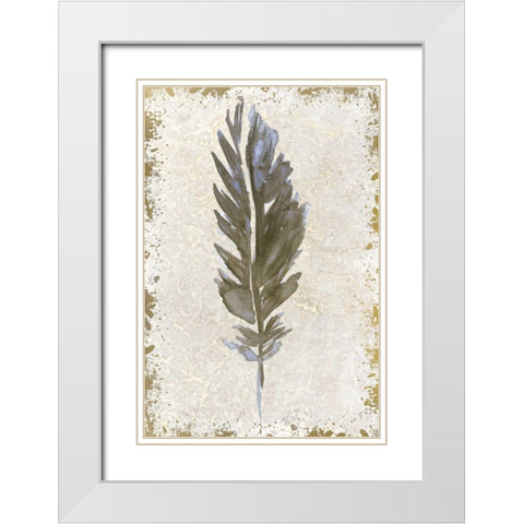 Feather Expression 1 White Modern Wood Framed Art Print with Double Matting by Allen, Kimberly