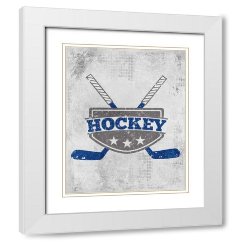 Lets Play 1 White Modern Wood Framed Art Print with Double Matting by Allen, Kimberly