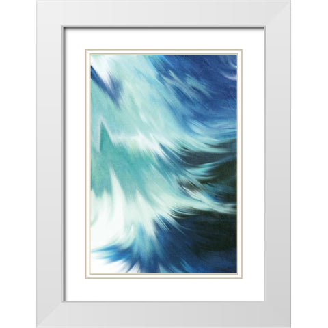 Blue Mood White Modern Wood Framed Art Print with Double Matting by Allen, Kimberly