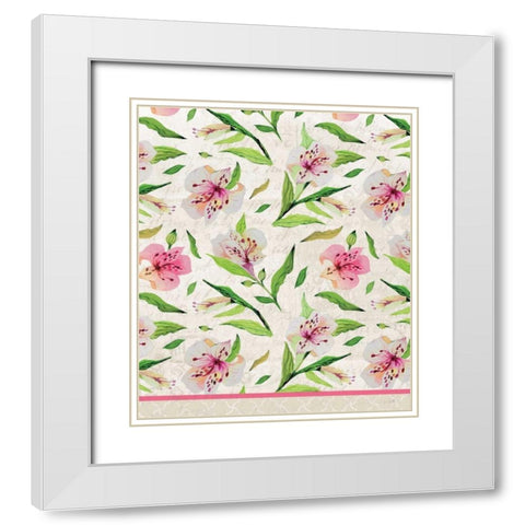 Pink Day White Modern Wood Framed Art Print with Double Matting by Allen, Kimberly