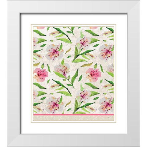 Pink Day White Modern Wood Framed Art Print with Double Matting by Allen, Kimberly