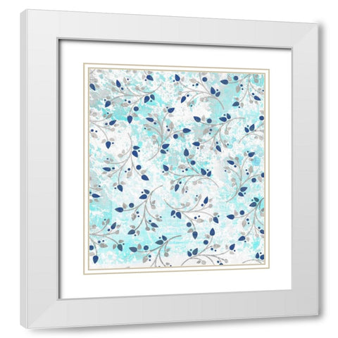 Watercolor Branches White Modern Wood Framed Art Print with Double Matting by Allen, Kimberly