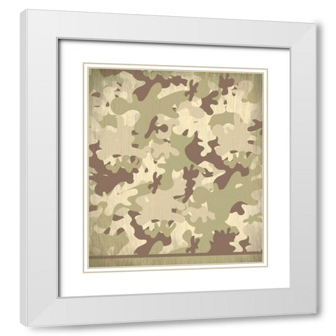 Camo White Modern Wood Framed Art Print with Double Matting by Allen, Kimberly