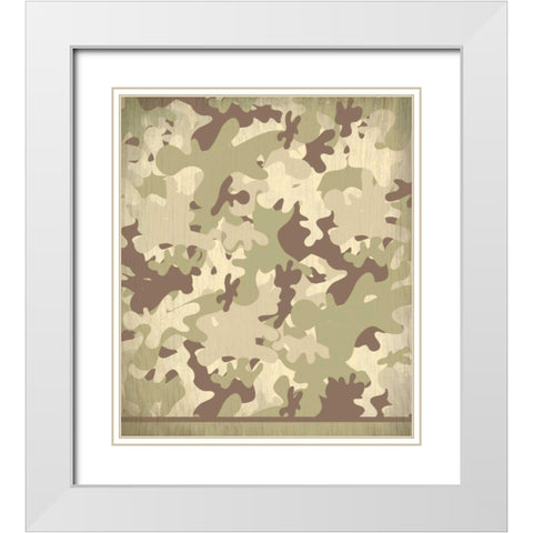 Camo White Modern Wood Framed Art Print with Double Matting by Allen, Kimberly