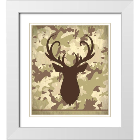 Lets go Hunting White Modern Wood Framed Art Print with Double Matting by Allen, Kimberly