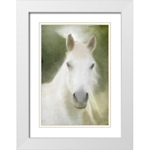 Calm White Modern Wood Framed Art Print with Double Matting by Allen, Kimberly