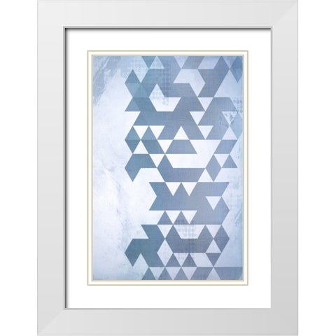 Disrupted Time White Modern Wood Framed Art Print with Double Matting by Allen, Kimberly
