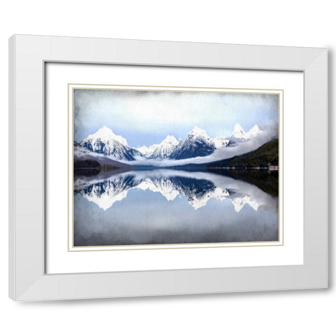 Mountainside White Modern Wood Framed Art Print with Double Matting by Allen, Kimberly