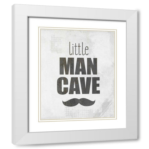 Little Man Cave White Modern Wood Framed Art Print with Double Matting by Allen, Kimberly