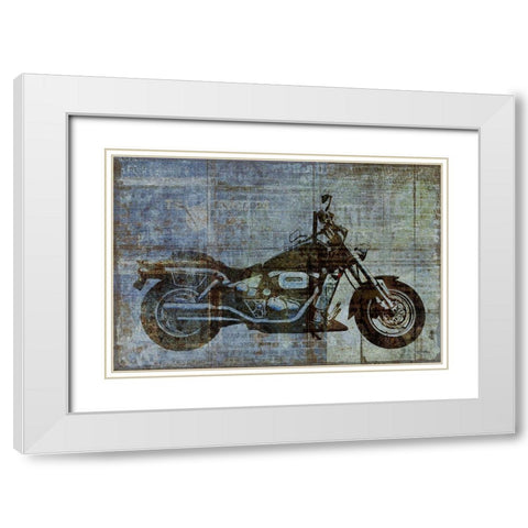 Lets Ride White Modern Wood Framed Art Print with Double Matting by Kimberly, Allen