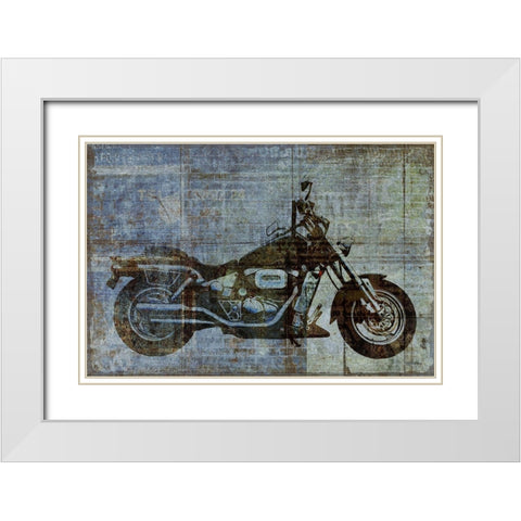Lets Ride White Modern Wood Framed Art Print with Double Matting by Kimberly, Allen