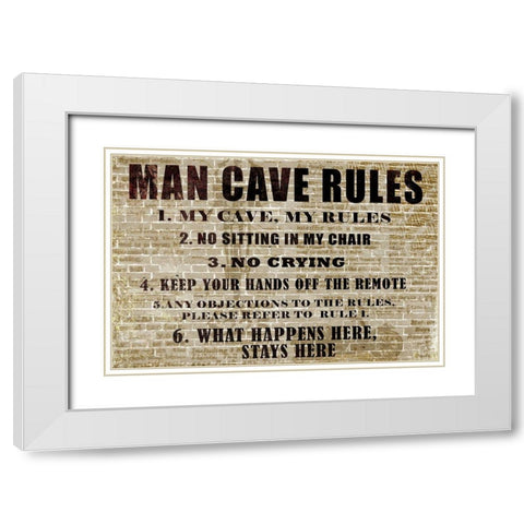 My Rules 2 White Modern Wood Framed Art Print with Double Matting by Kimberly, Allen