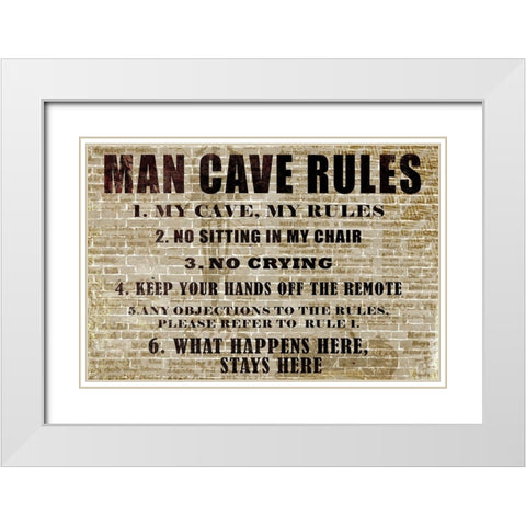 My Rules 2 White Modern Wood Framed Art Print with Double Matting by Kimberly, Allen