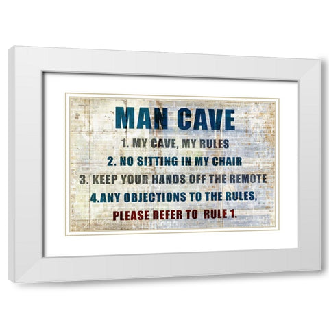 My Rules White Modern Wood Framed Art Print with Double Matting by Kimberly, Allen