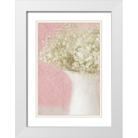 Softly 2 White Modern Wood Framed Art Print with Double Matting by Allen, Kimberly