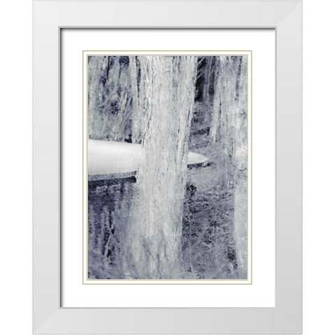 Through the Trees B White Modern Wood Framed Art Print with Double Matting by Kimberly, Allen