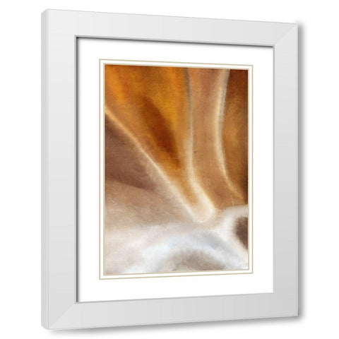 Copper Wave White Modern Wood Framed Art Print with Double Matting by Kimberly, Allen