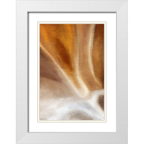 Copper Wave White Modern Wood Framed Art Print with Double Matting by Kimberly, Allen