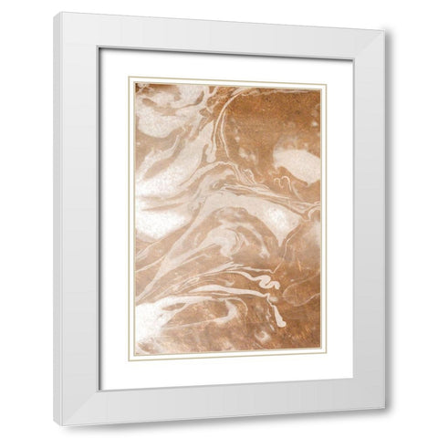 Cosmic Copper 1 White Modern Wood Framed Art Print with Double Matting by Allen, Kimberly