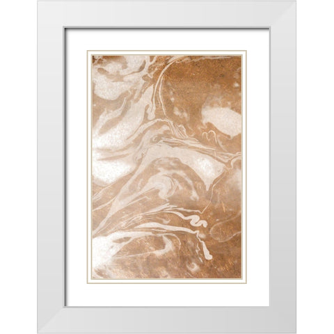Cosmic Copper 1 White Modern Wood Framed Art Print with Double Matting by Allen, Kimberly