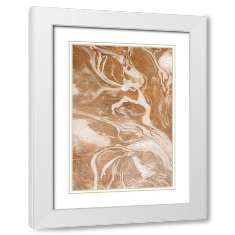 Cosmic Copper 2 White Modern Wood Framed Art Print with Double Matting by Allen, Kimberly