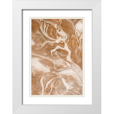 Cosmic Copper 2 White Modern Wood Framed Art Print with Double Matting by Allen, Kimberly