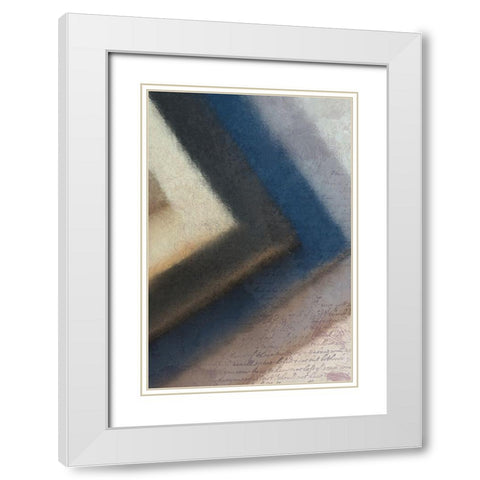 Colbalt Corner White Modern Wood Framed Art Print with Double Matting by Kimberly, Allen