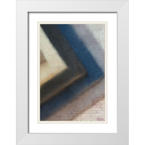 Colbalt Corner White Modern Wood Framed Art Print with Double Matting by Kimberly, Allen