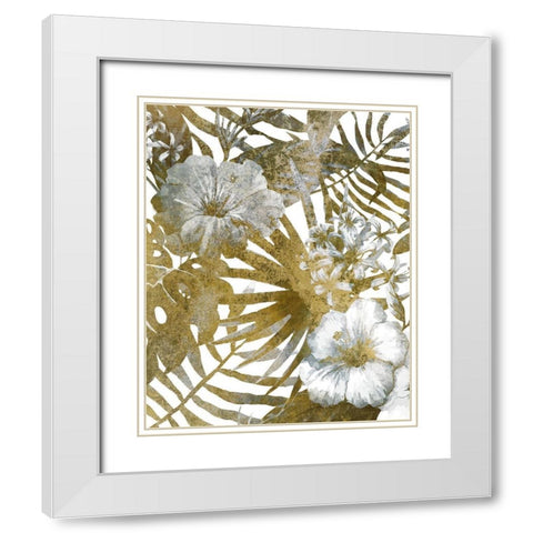 Tropic Bloom 1 White Modern Wood Framed Art Print with Double Matting by Kimberly, Allen