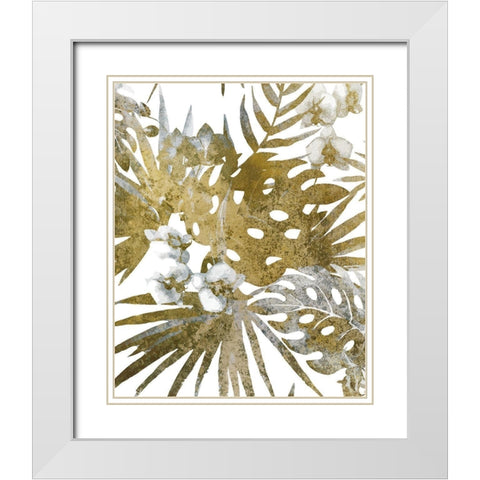 Tropic Bloom 2 White Modern Wood Framed Art Print with Double Matting by Kimberly, Allen