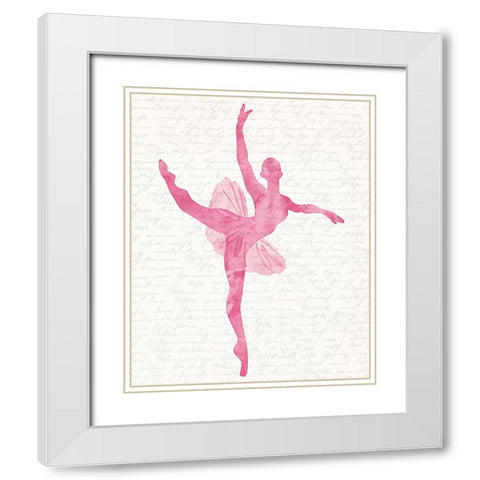 Dance 1 White Modern Wood Framed Art Print with Double Matting by Kimberly, Allen