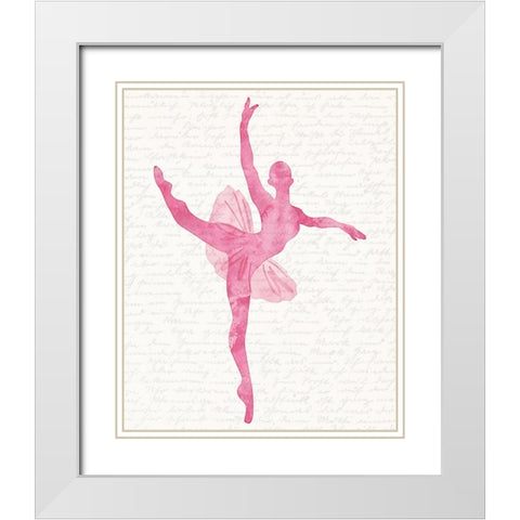 Dance 1 White Modern Wood Framed Art Print with Double Matting by Kimberly, Allen