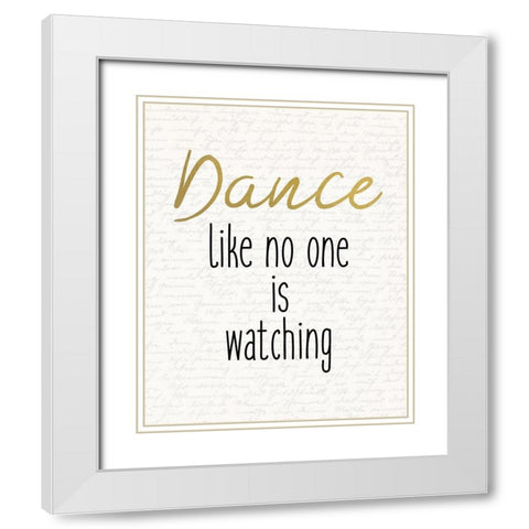 Dance 2 White Modern Wood Framed Art Print with Double Matting by Kimberly, Allen