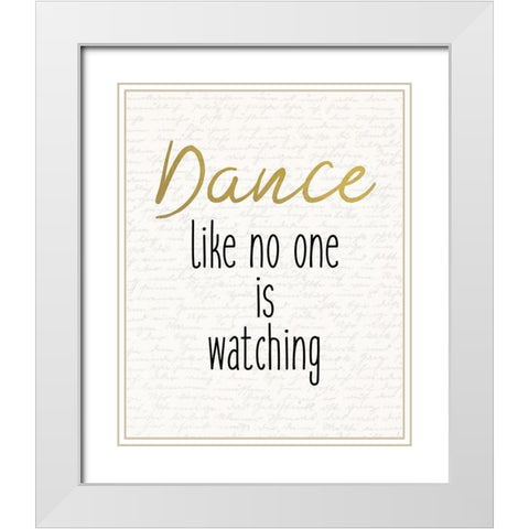 Dance 2 White Modern Wood Framed Art Print with Double Matting by Kimberly, Allen