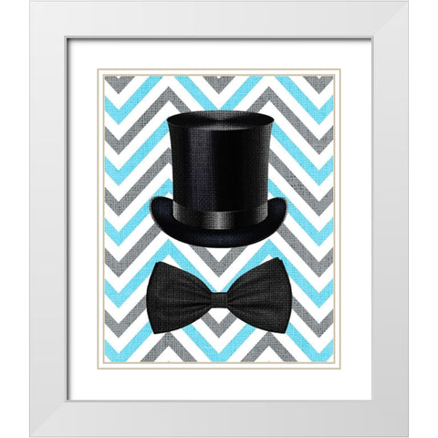 Little Man 3 White Modern Wood Framed Art Print with Double Matting by Kimberly, Allen