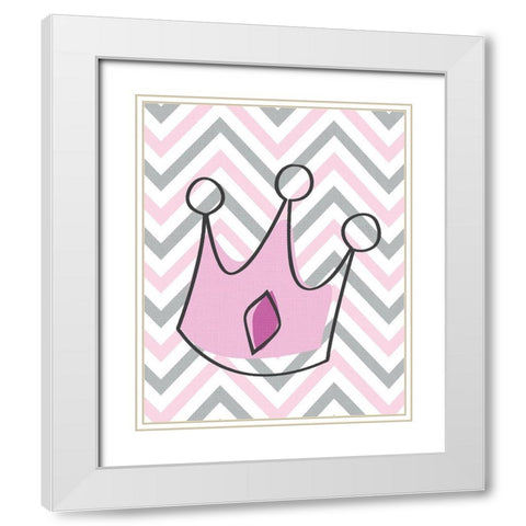 Little Princess 1 White Modern Wood Framed Art Print with Double Matting by Kimberly, Allen