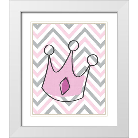 Little Princess 1 White Modern Wood Framed Art Print with Double Matting by Kimberly, Allen