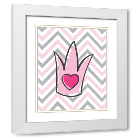 Little Princess 3 White Modern Wood Framed Art Print with Double Matting by Kimberly, Allen