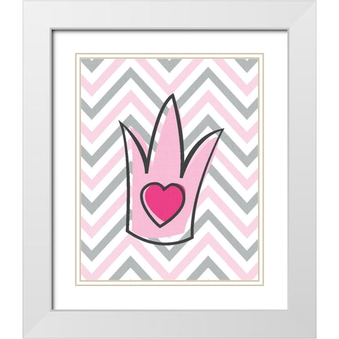 Little Princess 3 White Modern Wood Framed Art Print with Double Matting by Kimberly, Allen