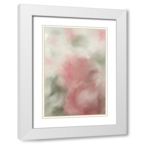 Roses in Bloom White Modern Wood Framed Art Print with Double Matting by Kimberly, Allen