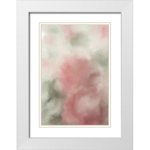 Roses in Bloom White Modern Wood Framed Art Print with Double Matting by Kimberly, Allen