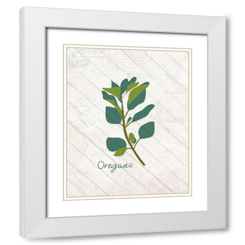 Fresh Herbs 2 White Modern Wood Framed Art Print with Double Matting by Kimberly, Allen
